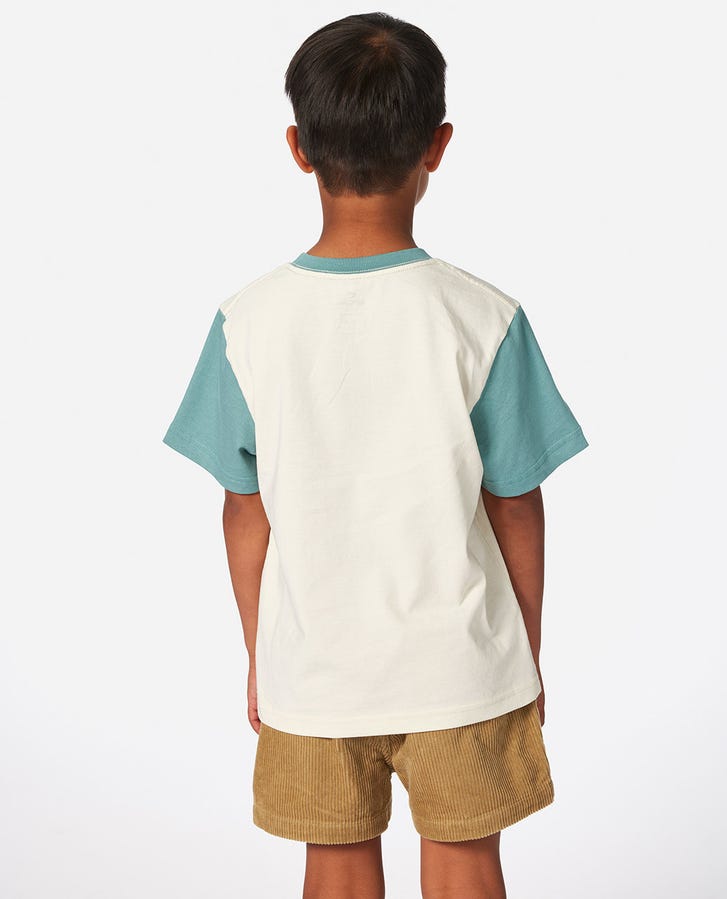 Rip Curl Grom Energy Search Boys T-Shirt Blue Lagoon