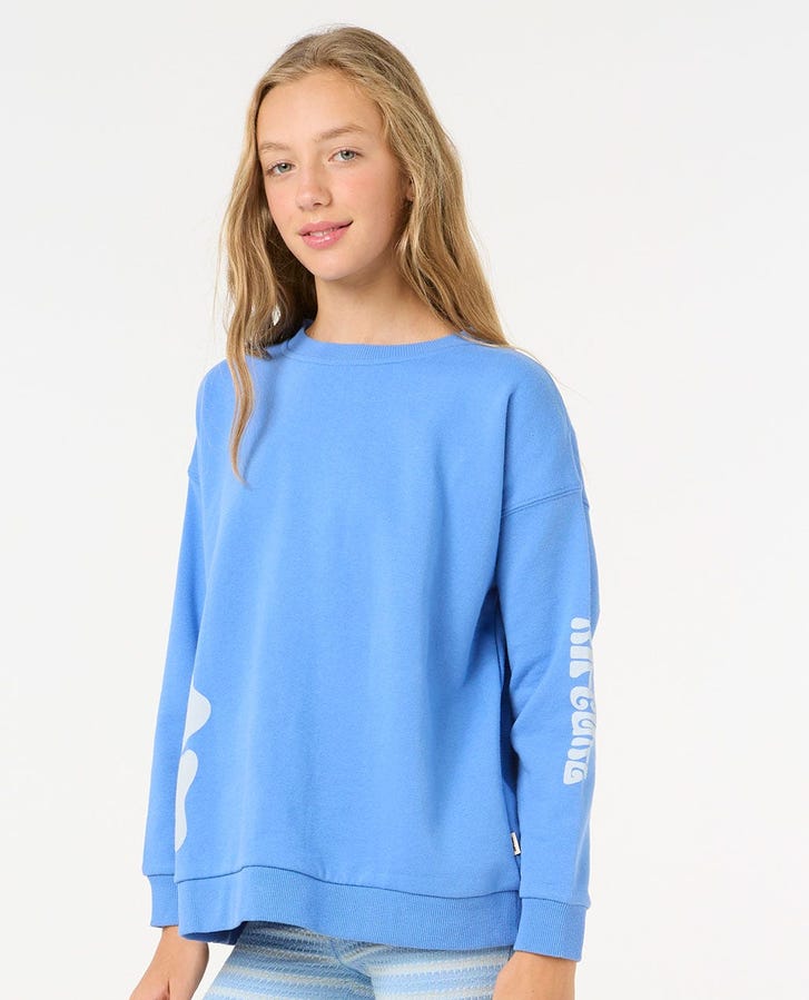 Rip Curl Bliss Girls Crew Fleece Blue