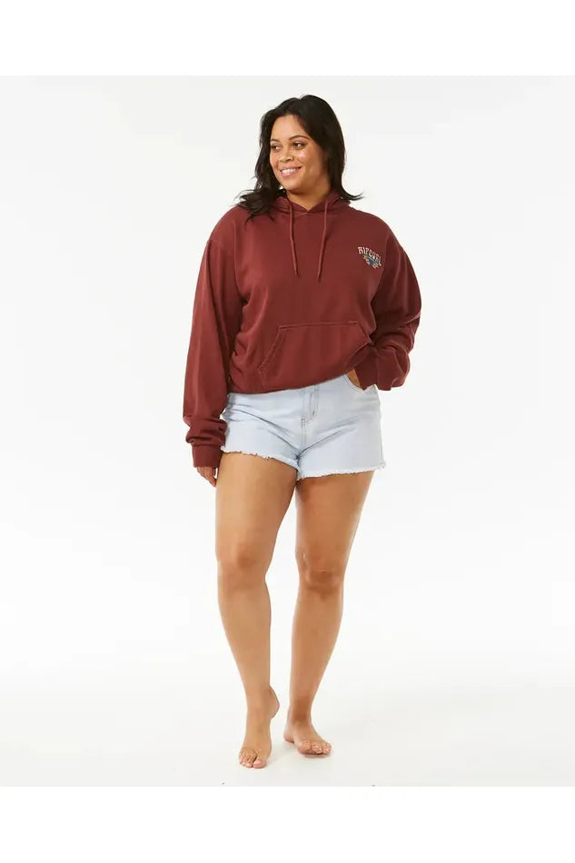 Rip Curl Block Party Relaxed Hood Plum
