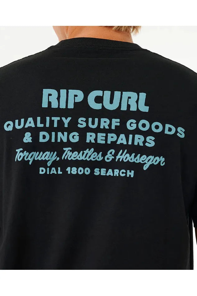 Rip Curl Heritage Ding Repairs Tee Black