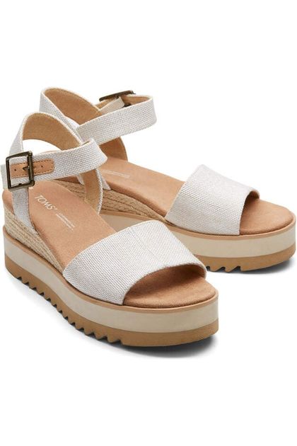 Toms Footwear Diana Wedge Sandal Natural