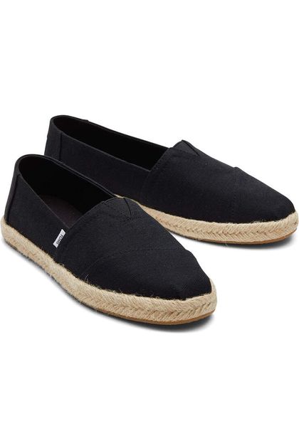 Toms Footwear Alpargata Recycled Cotton Rope Espadrille Black