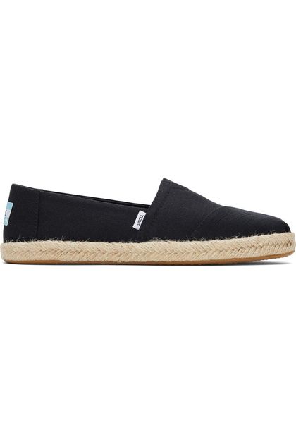 Toms Footwear Alpargata Recycled Cotton Rope Espadrille Black