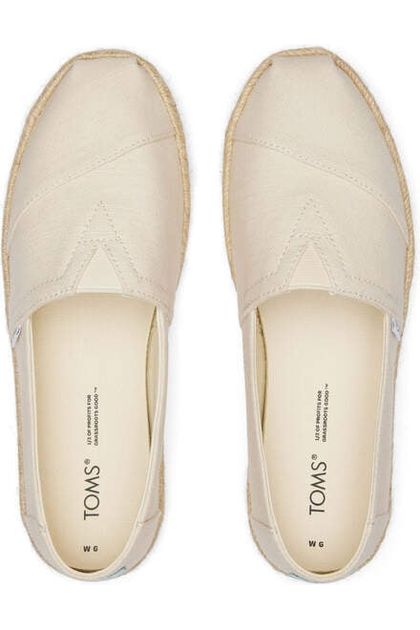 Toms Footwear Alpargata Recycled Cotton Rope Espadrille Natural