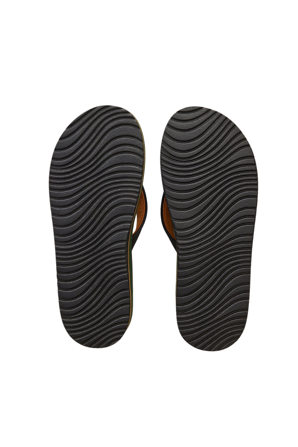 Rip Curl Tunnels Bloom Mens Open Toe Flip Flops Olive