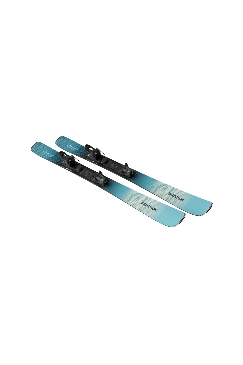 Salomon E Stance W 80 Skis + M10 GW L80 Bindings Alaskan Blue/Porcelain