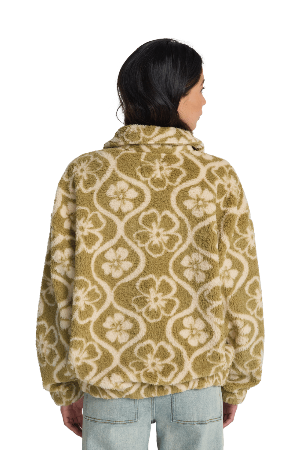 Billabong First Light Womens Full Zip Fleece Cactus Green