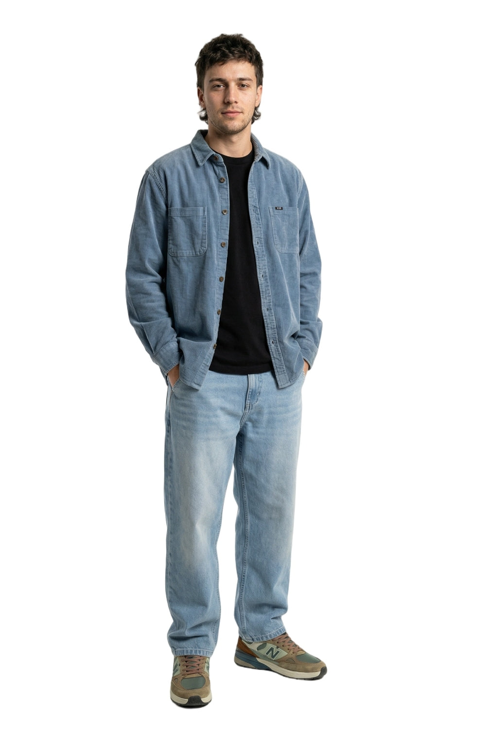 BamBooBay Chill Cord Long Sleeve Shirt Blue