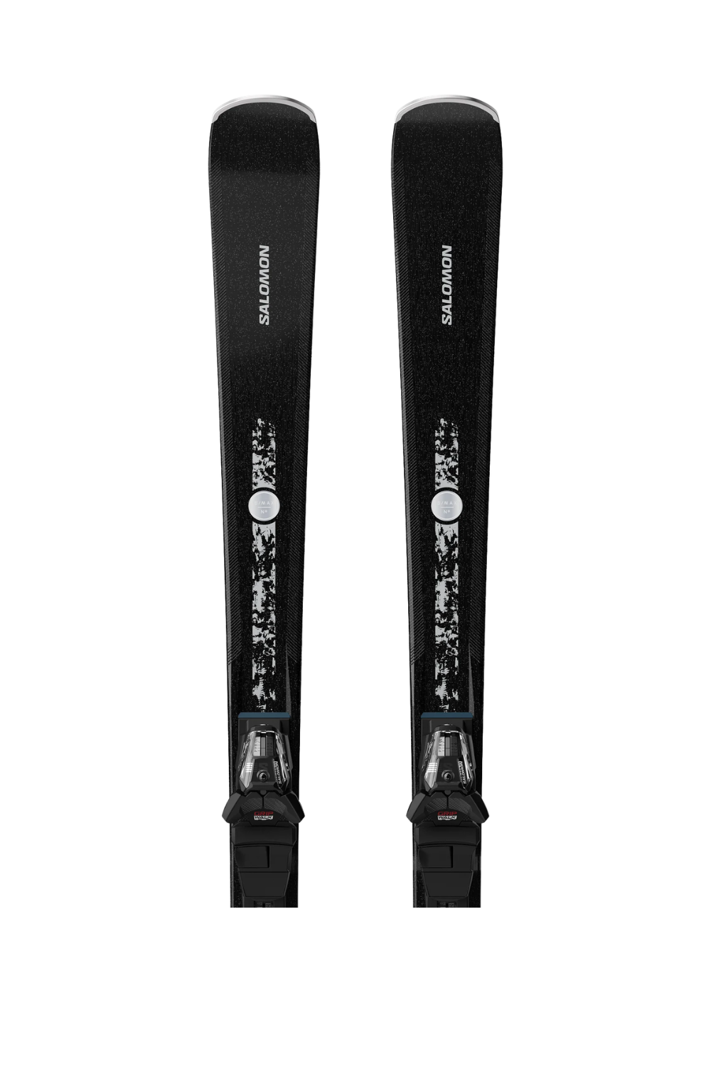 Salomon E S/Max N°8 Black Skis + M10 Gw L80 Bindings Black/Glitter