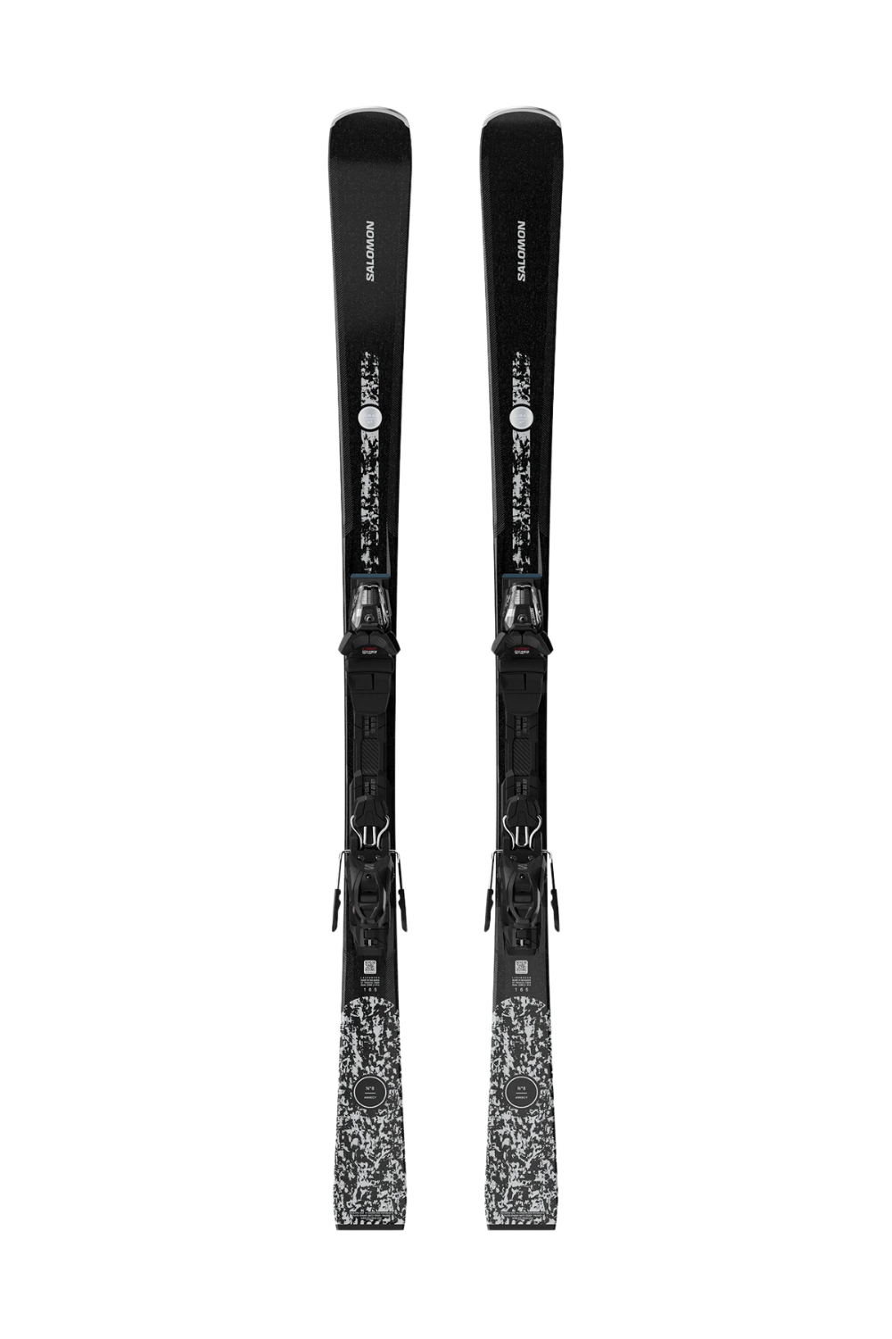 Salomon E S/Max N°8 Black Skis + M10 Gw L80 Bindings Black/Glitter