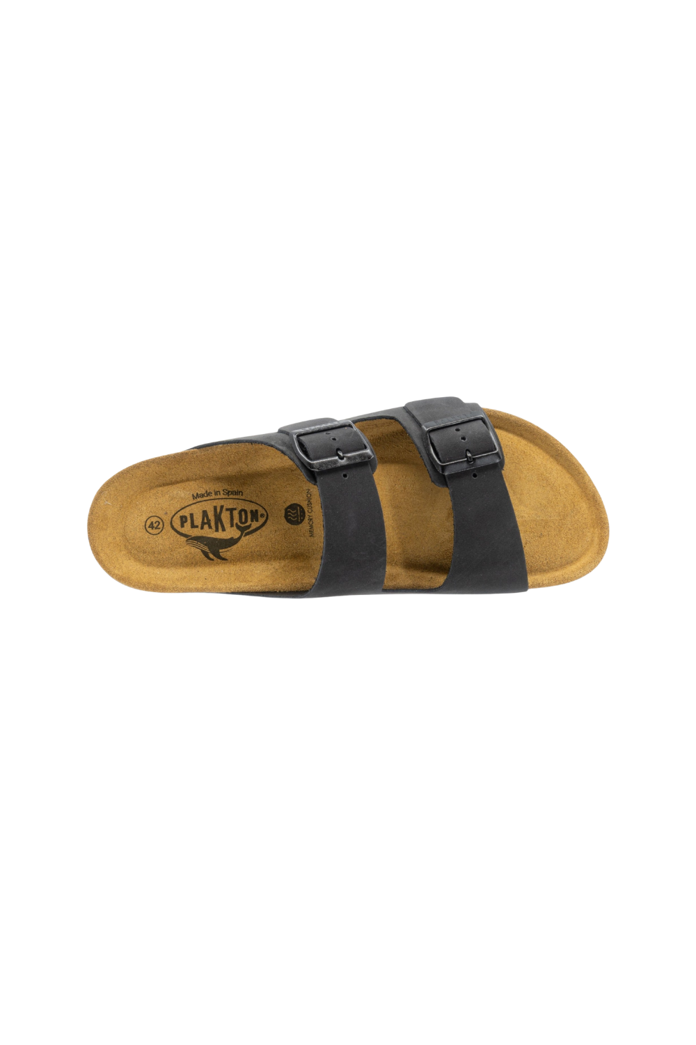 Plakton Barna Nobuck Mens Sandal Black
