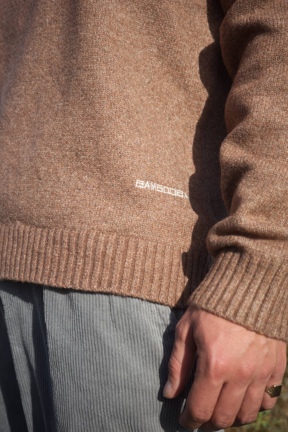 BamBooBay Seamus Mens Jumper Biscuit Brown
