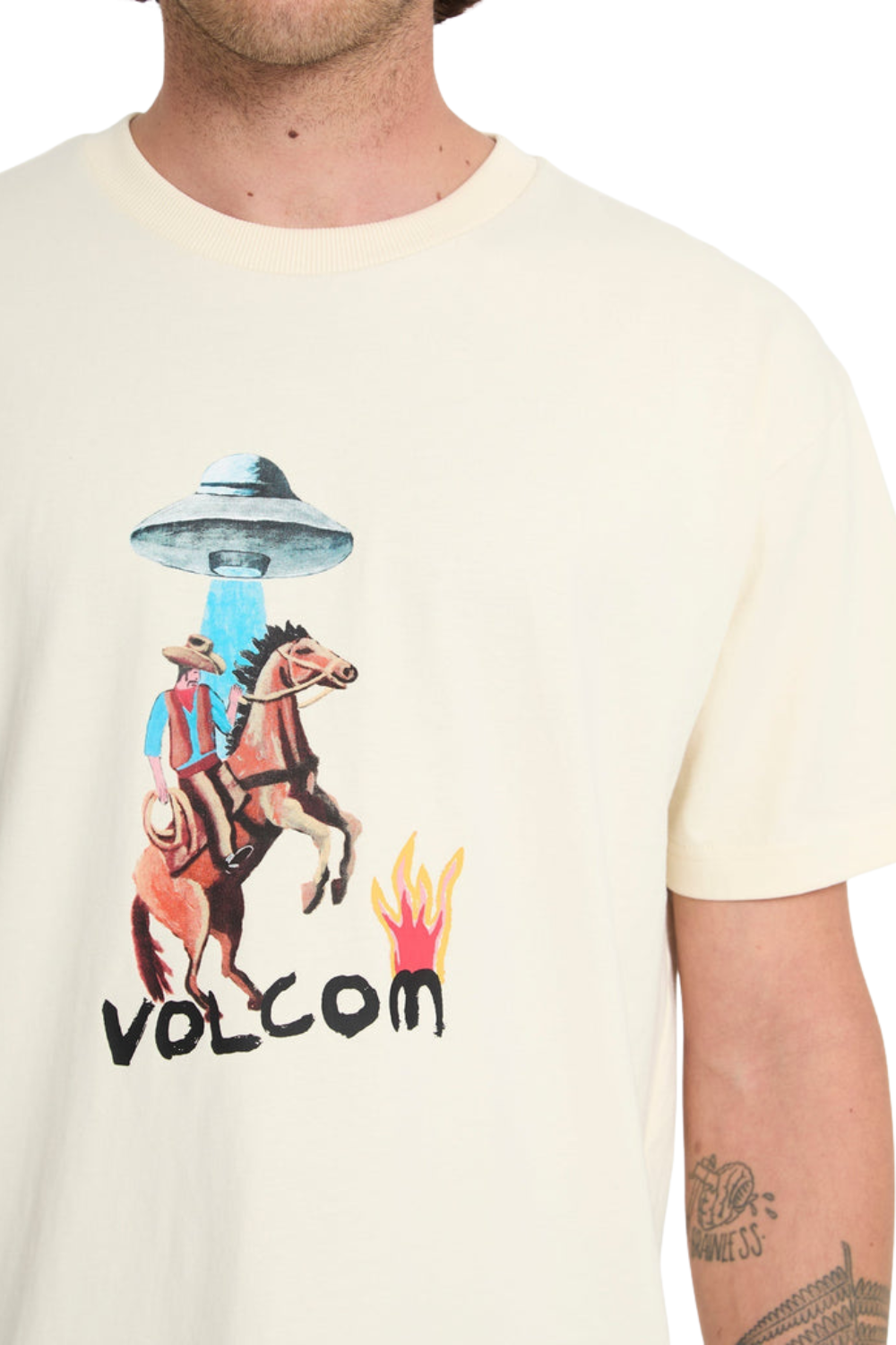 Volcom Mickey Mason 1 Mens T-Shirt Dirty White
