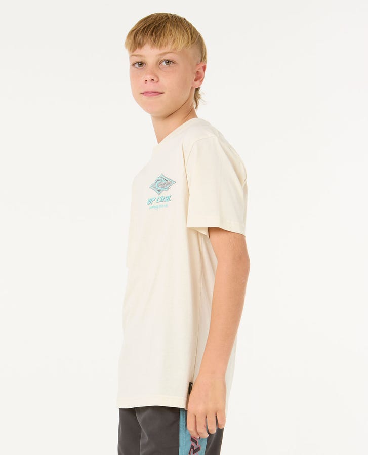Rip Curl Raw Energy Dolphin Boys T-Shirt Bone