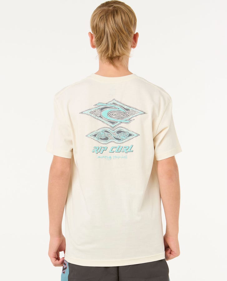 Rip Curl Raw Energy Dolphin Boys T-Shirt Bone