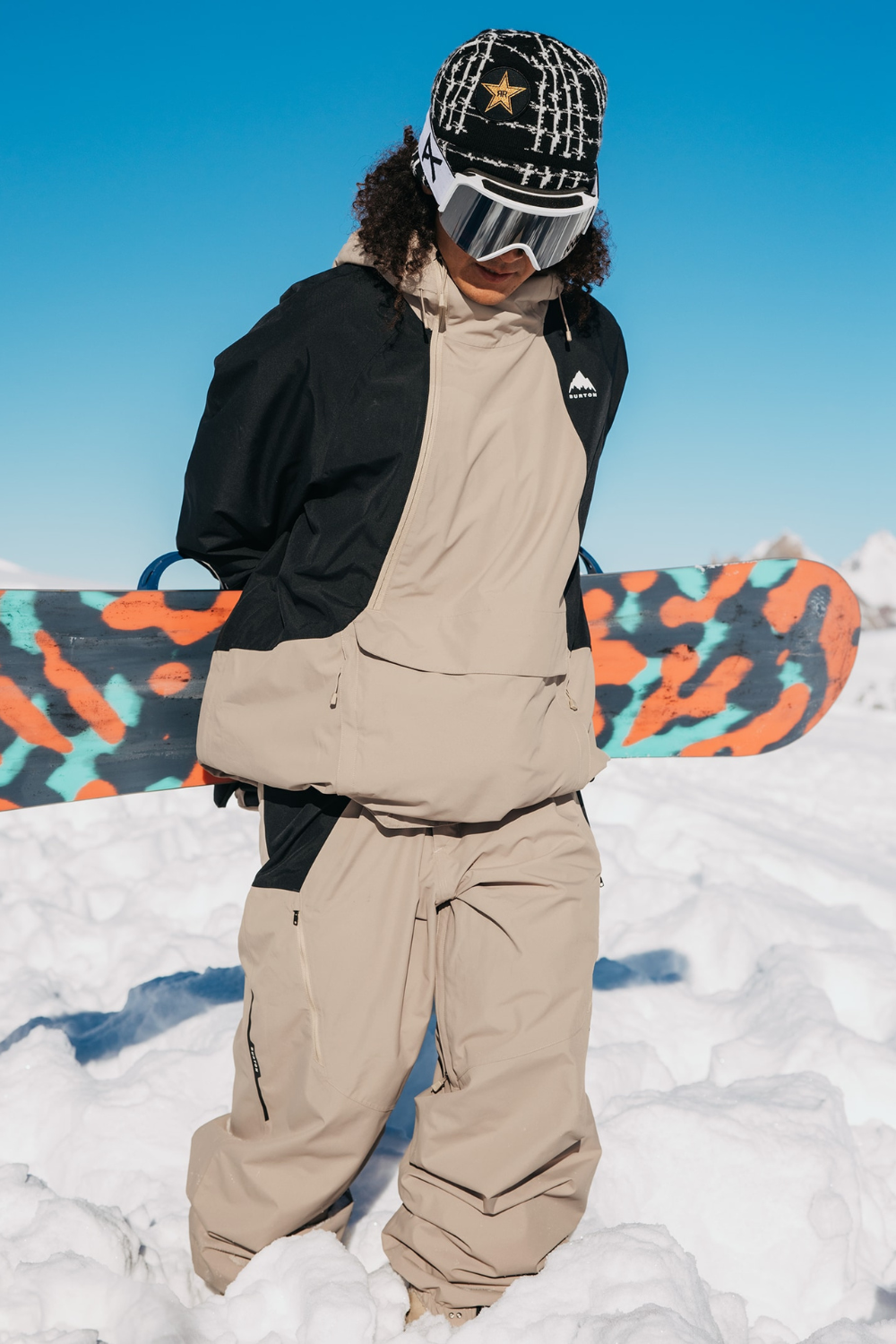 Burton Mens Reserve 2L Relaxed Snow Anorak Summit Taupe/True Black