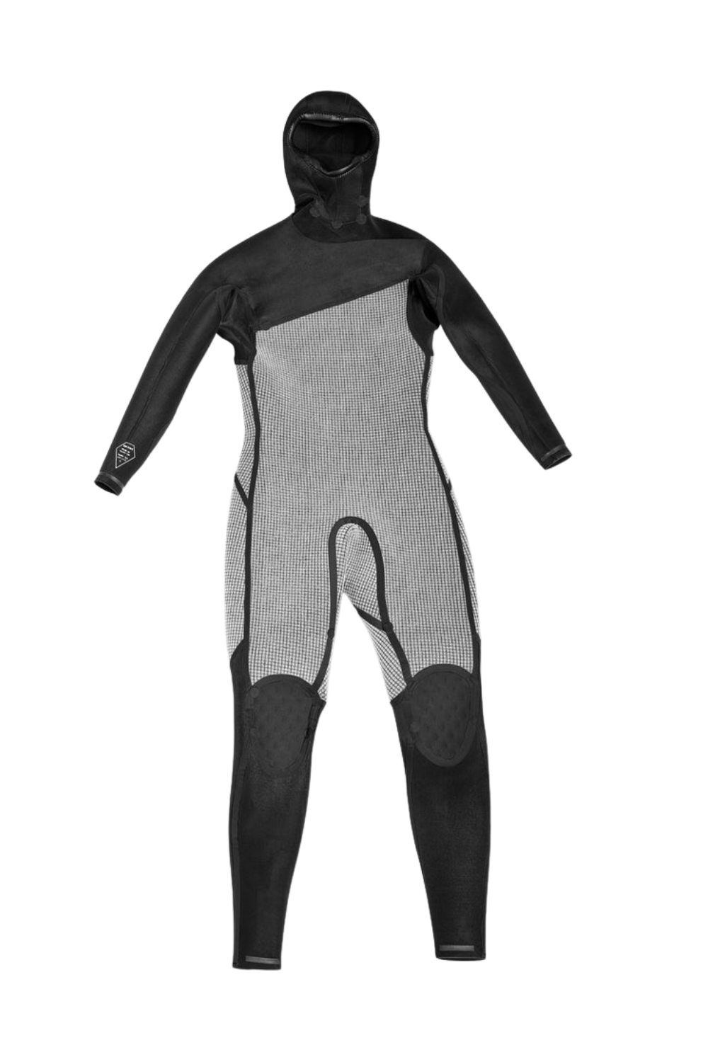 Volcom Modulator Mens 4/3 Hooded Chestzip Wetsuit Black