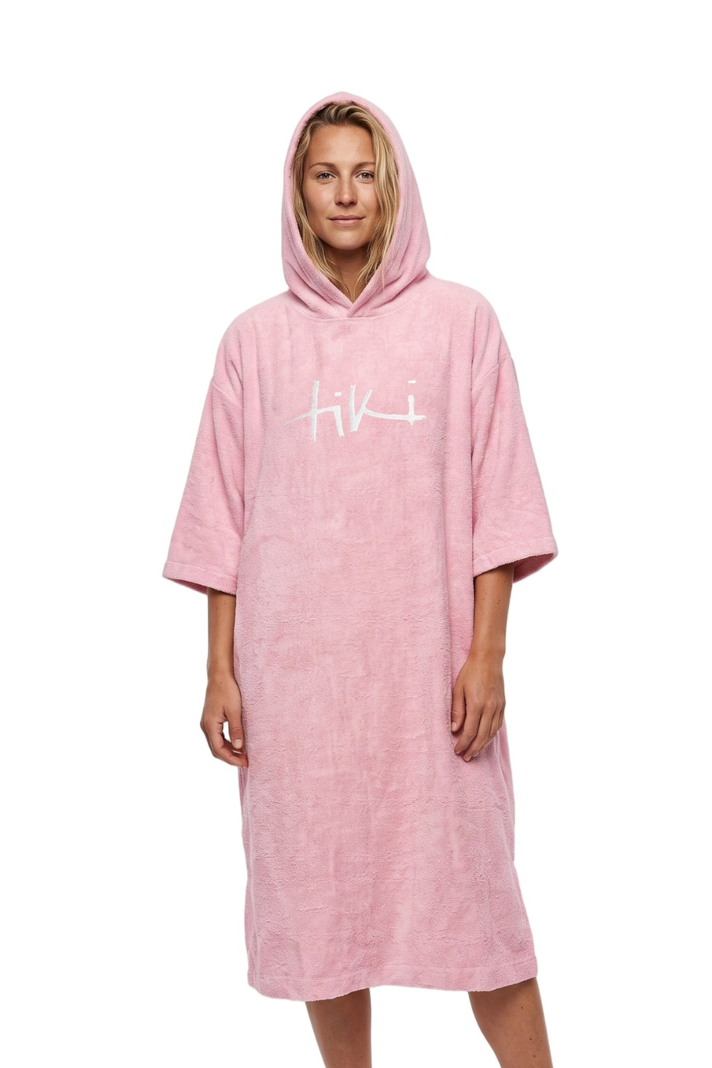 Tiki Adults Hooded Change Robe Baby Pink