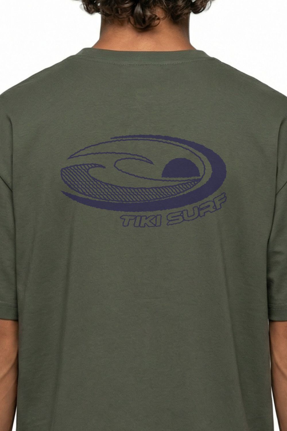 Tiki Last Wave Mens T-Shirt Khaki