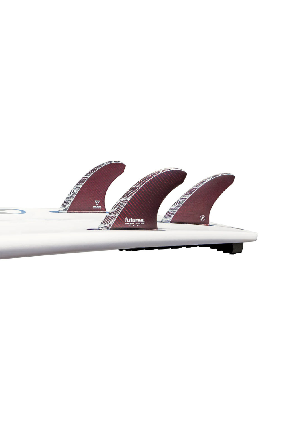 Futures John John Florence Vapor Core Scimitar Surfboard Thruster Fins Red