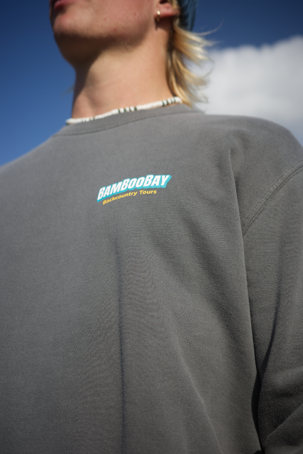 BamBooBay Tours Mens Sweatshirt Washed Charcoal
