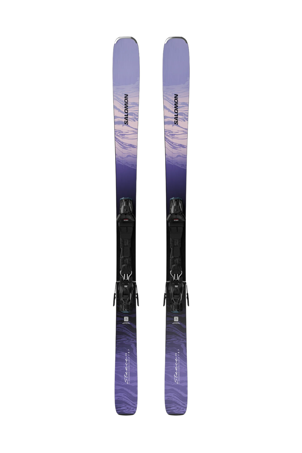 Salomon E Stance W 84 Skis + M10 Gw L90 Bindings Sweet Lavender/Bleached Denim