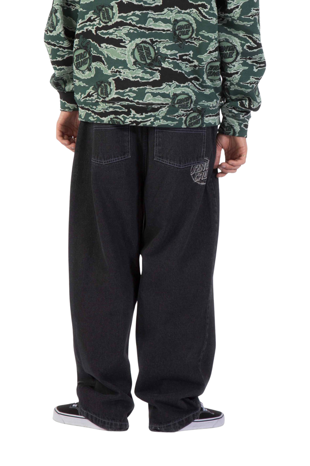 Santa Cruz Mens Big Straight Leg Pants Black Wash