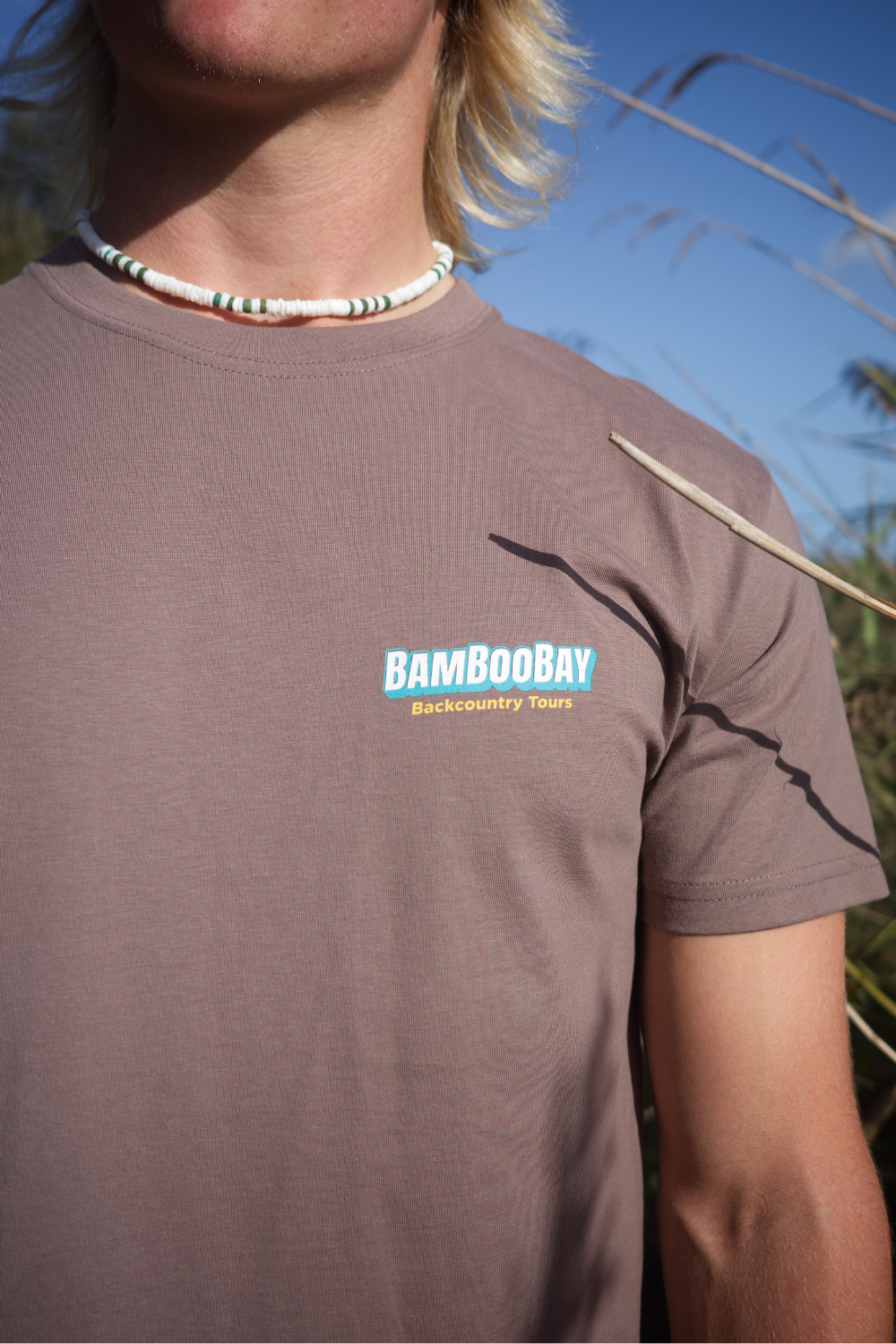BamBooBay Tours Mens T-Shirt Taupe
