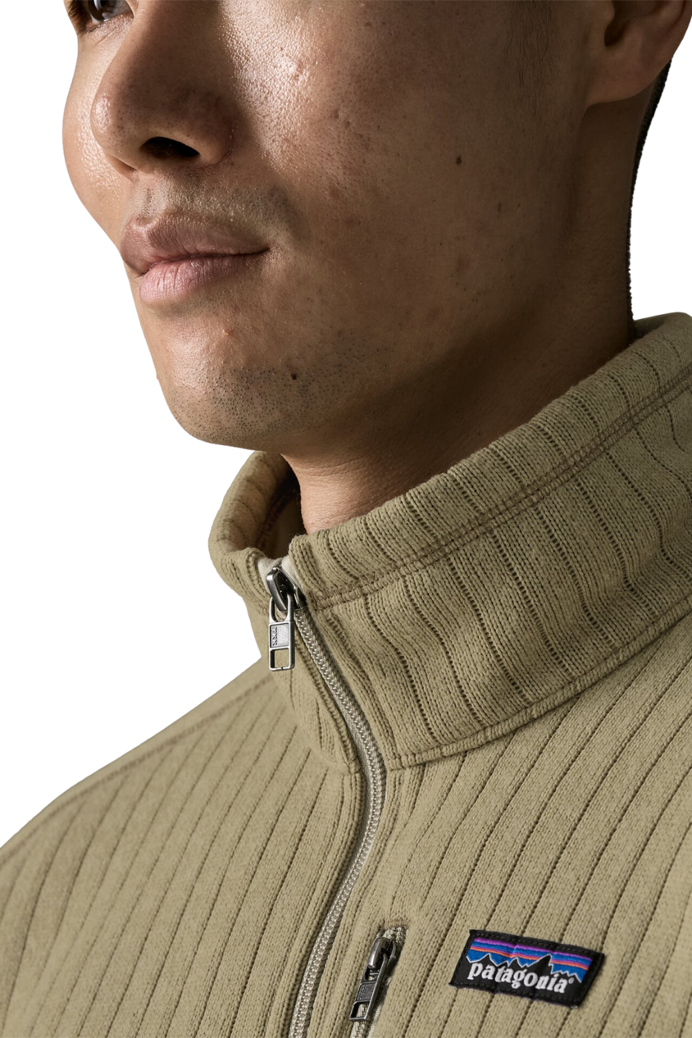Patagonia Better Sweater Mens 1/4 Zip Fleece Weathered Stone Rib Knit