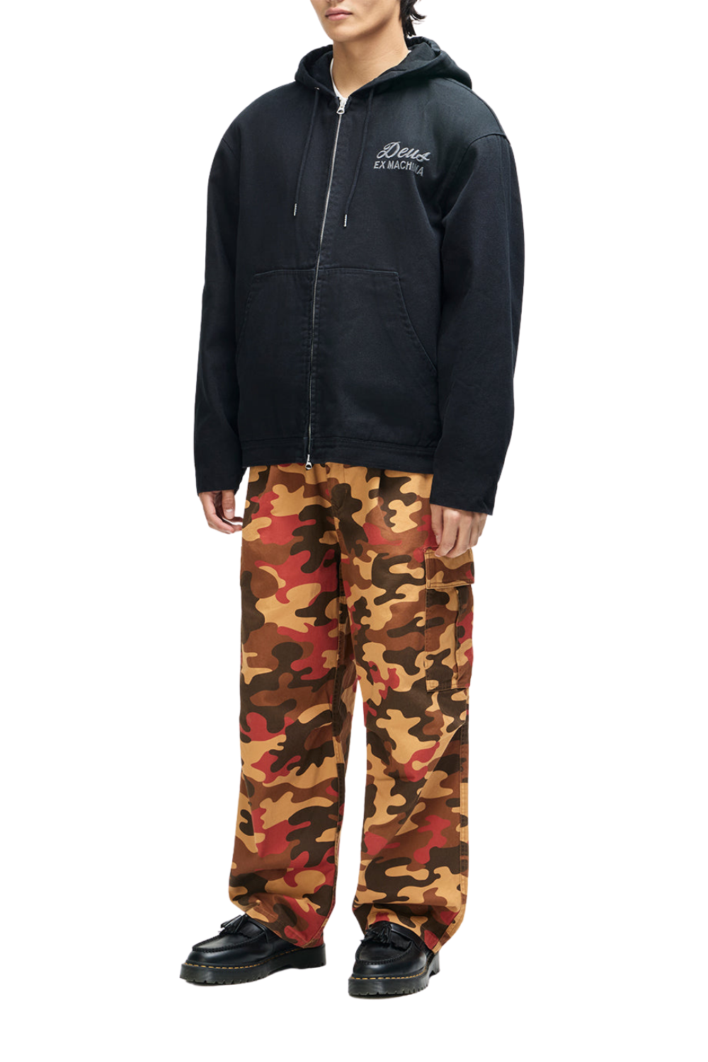 Deus Harajuku Mens Hooded Jacket Black