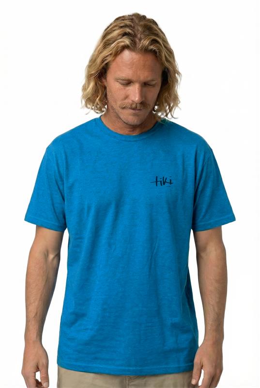 Tiki Corp Mens T-Shirt Heather Blue