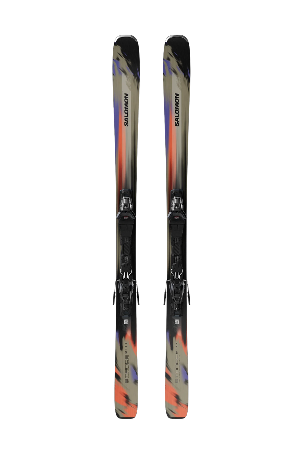 Salomon E Stance 80 Skis + M11 Gw L80 Bindings Kelp/Nasturtium