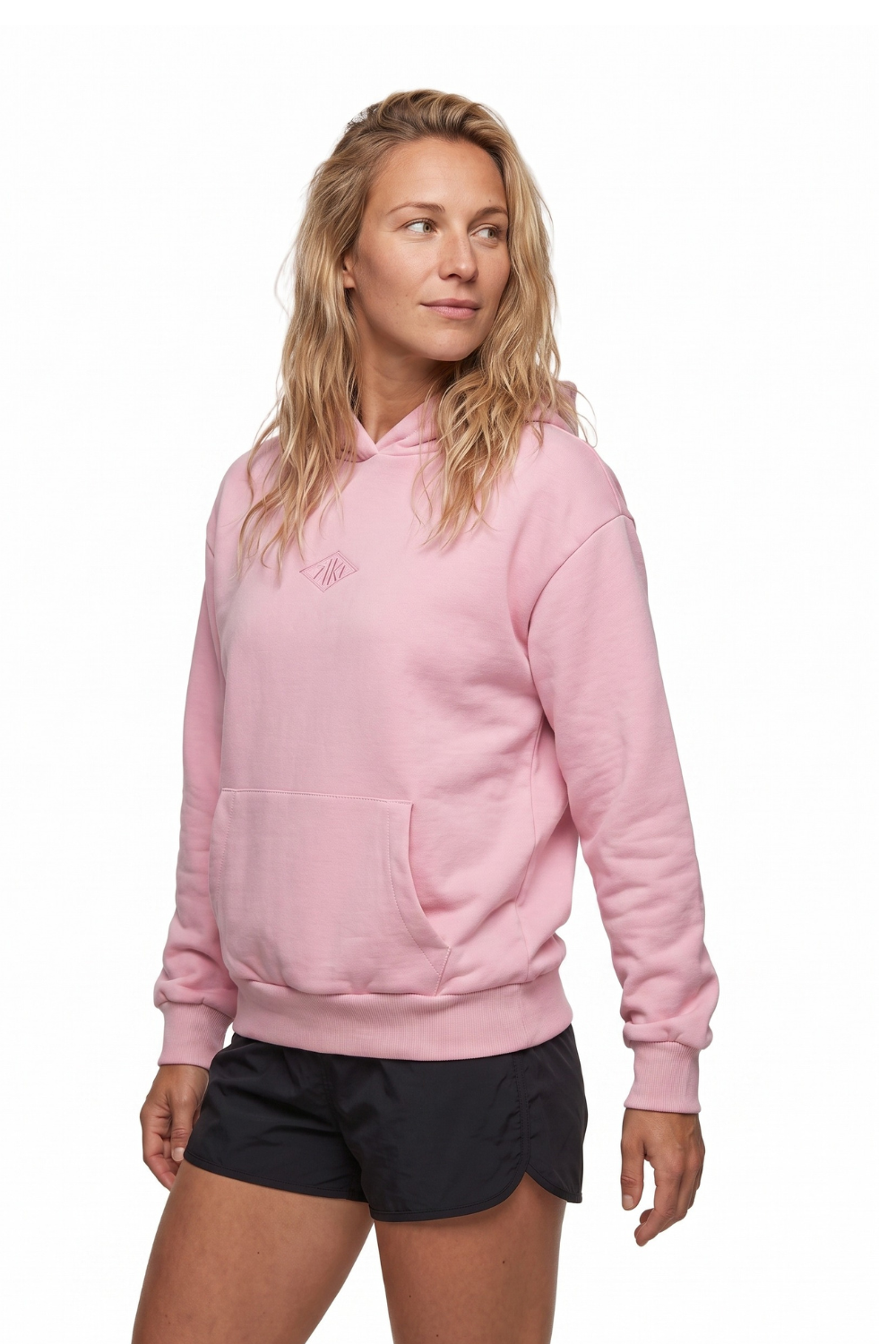Tiki Diamond Womens Hoodie Baby Pink