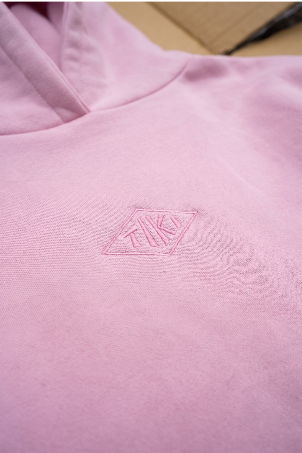 Tiki Diamond Womens Hoodie Baby Pink
