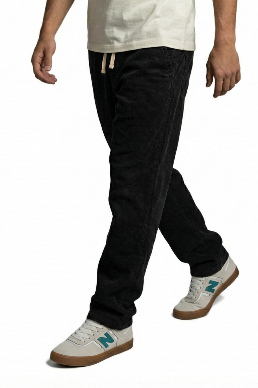 BamBooBay Chill Cord Mens Trousers Washed Black