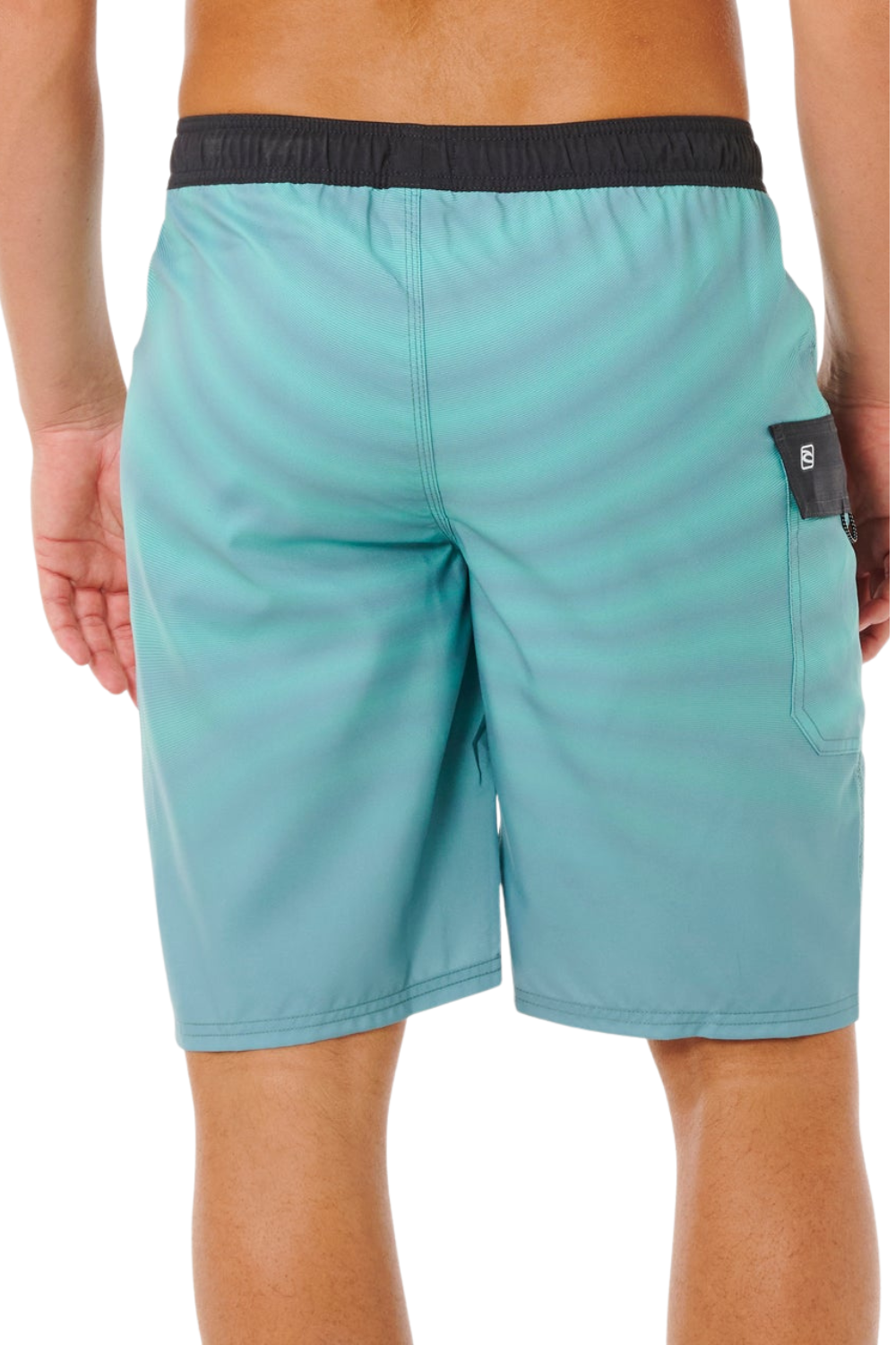 Rip Curl Shock Wave Mens 21" Elastic Fit Board Shorts Faded Denim