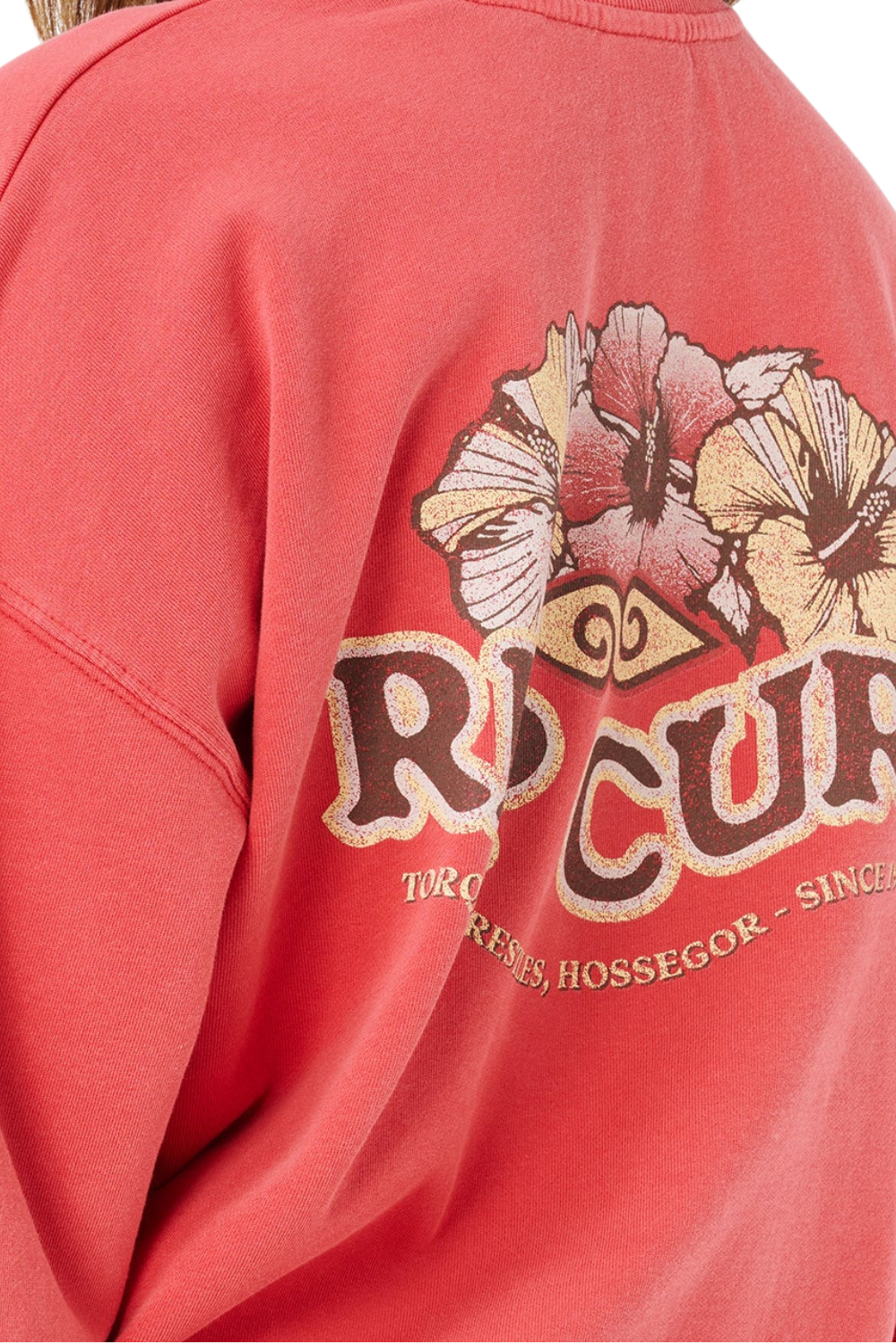 Rip Curl Bells Heritage Womens Crewneck Sweatshirt Deep Red