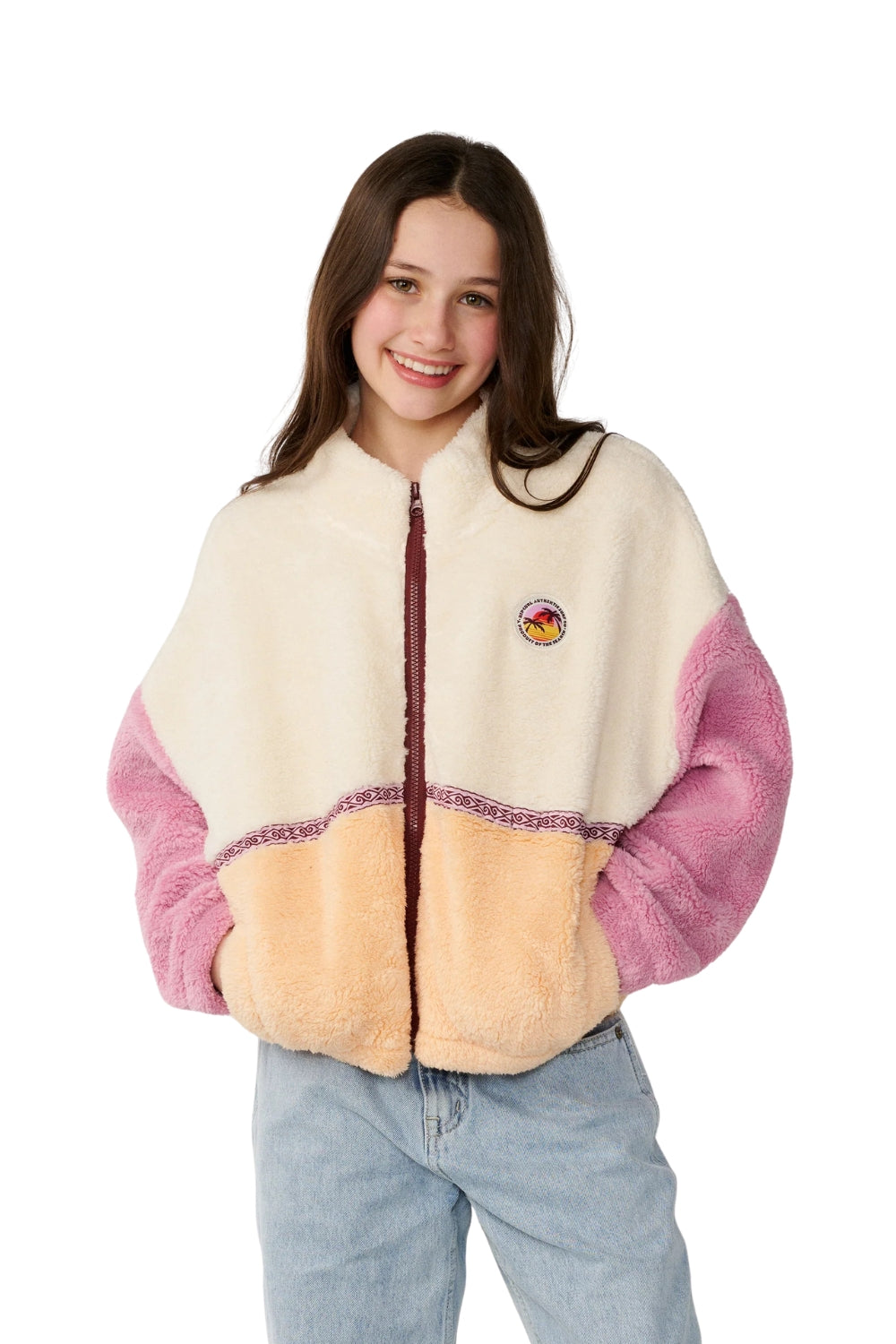 Rip Curl Surf Revival Girls Full Zip Polar Fleece Jacket Shell