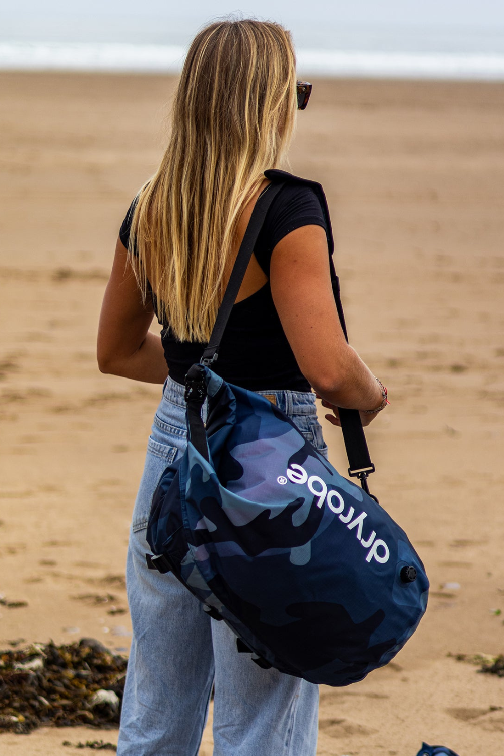 Dryrobe Dryrobe 33L Compression Bag Blue Camouflage