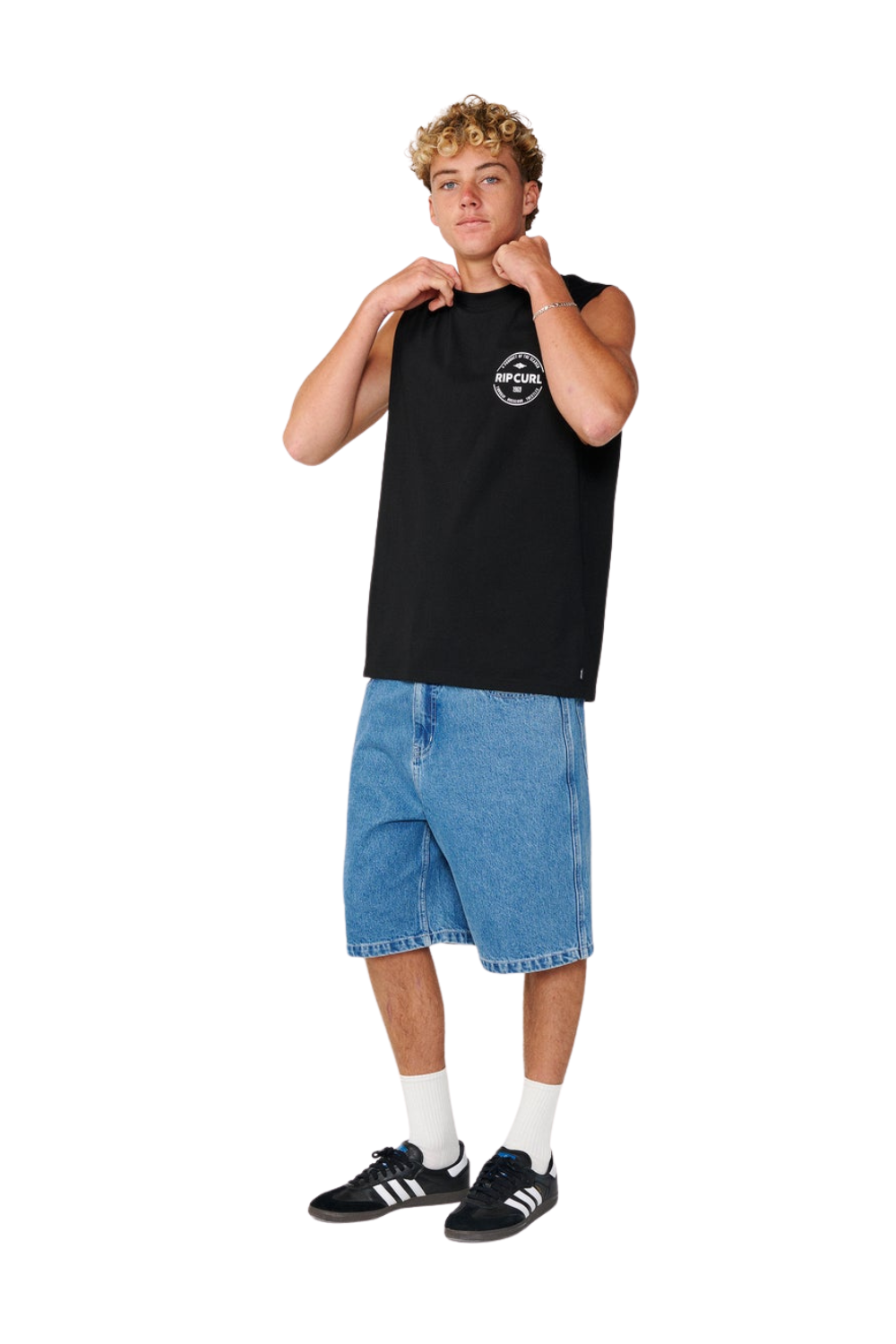 Rip Curl Staple Mens Muscle Vest Black