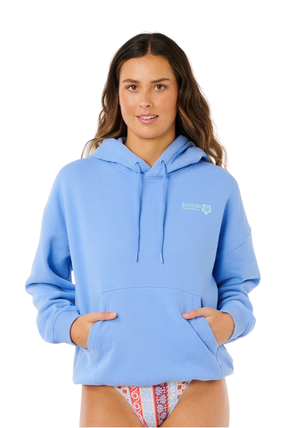 Rip Curl Surf Puff Heritage Womens Hoodie Cornflower Blue