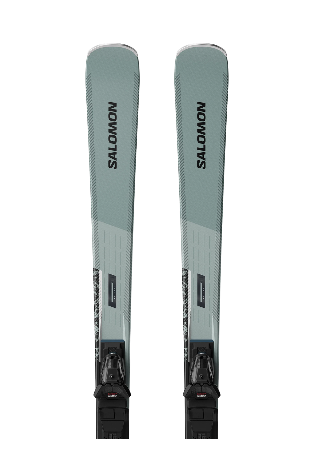 Salomon E S/Max 8 Skis + M10 Gw L80 Bindings Wrought Iron/Black