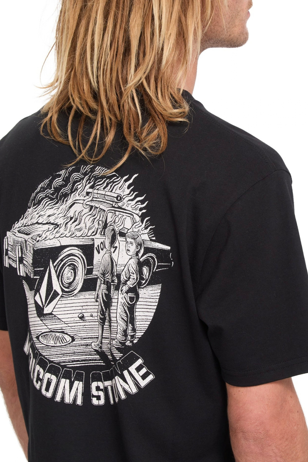 Volcom Firecar Mens T-Shirt Black