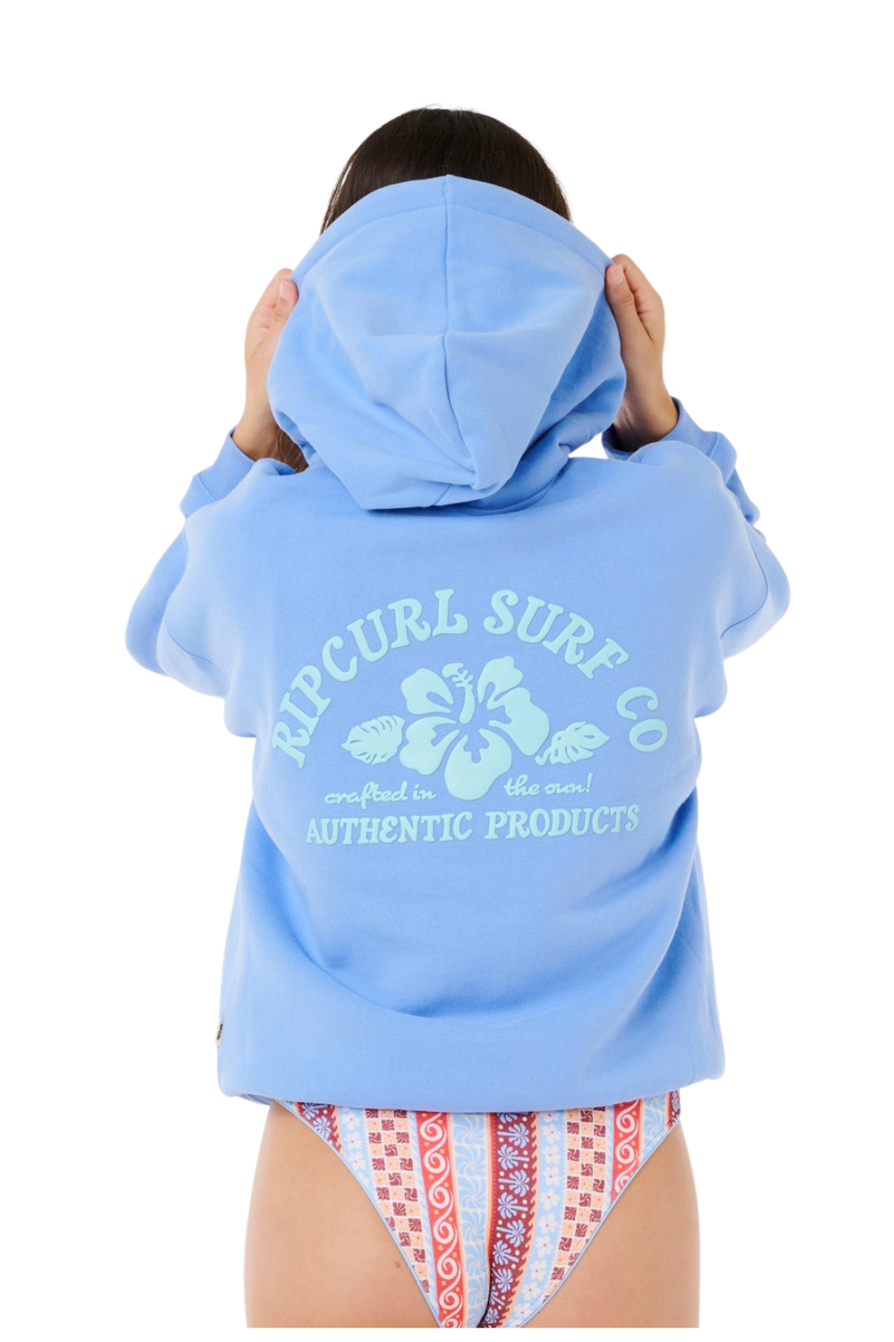 Rip Curl Surf Puff Heritage Womens Hoodie Cornflower Blue