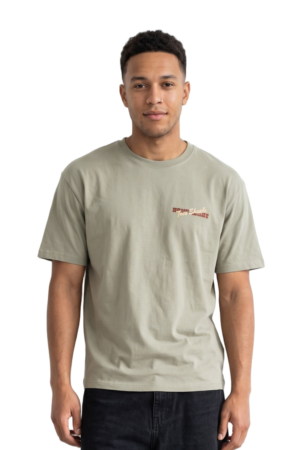 BamBooBay Taco Shack Mens T-Shirt Light Olive