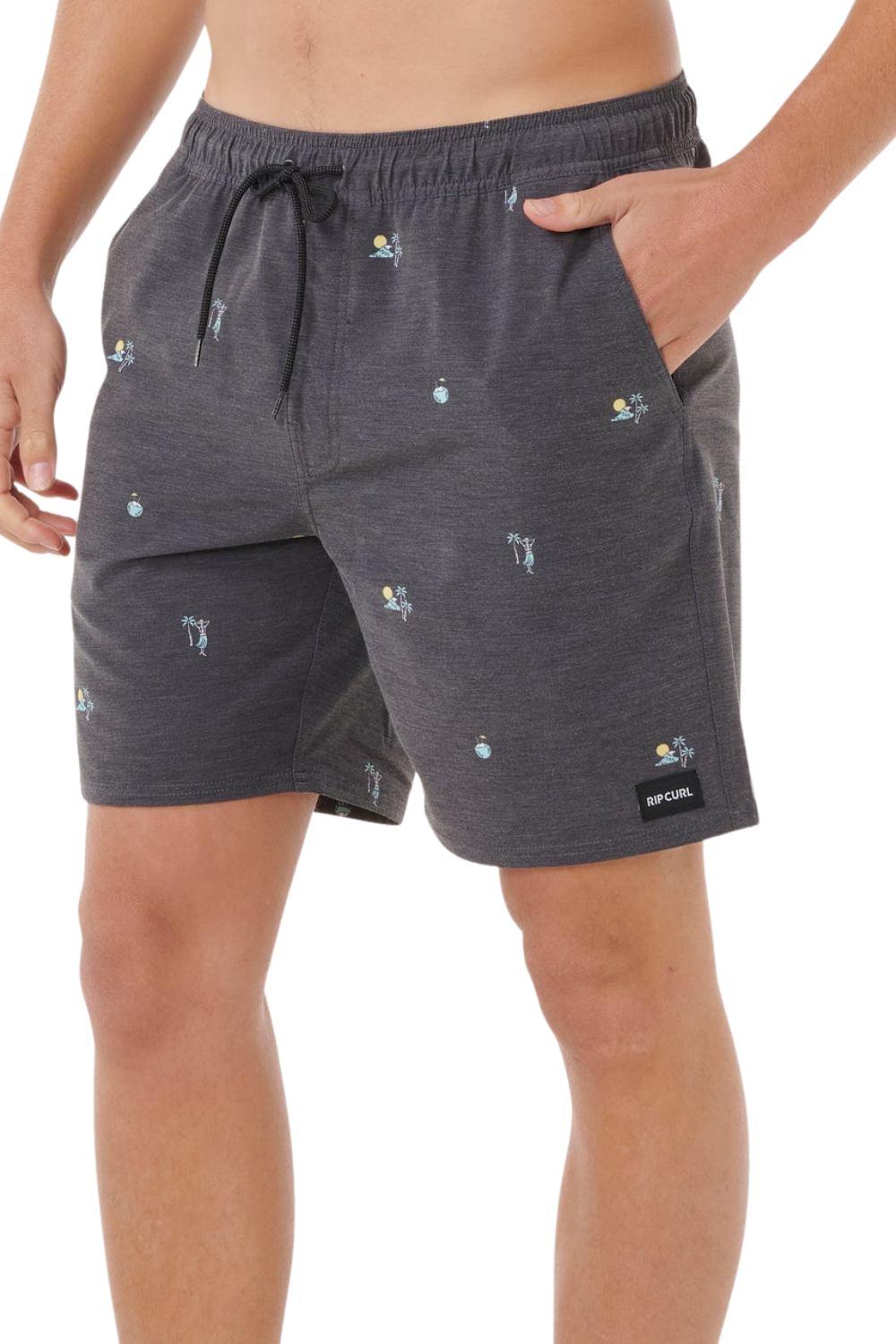 Rip Curl Skelly Breach Mens Volley Shorts Black