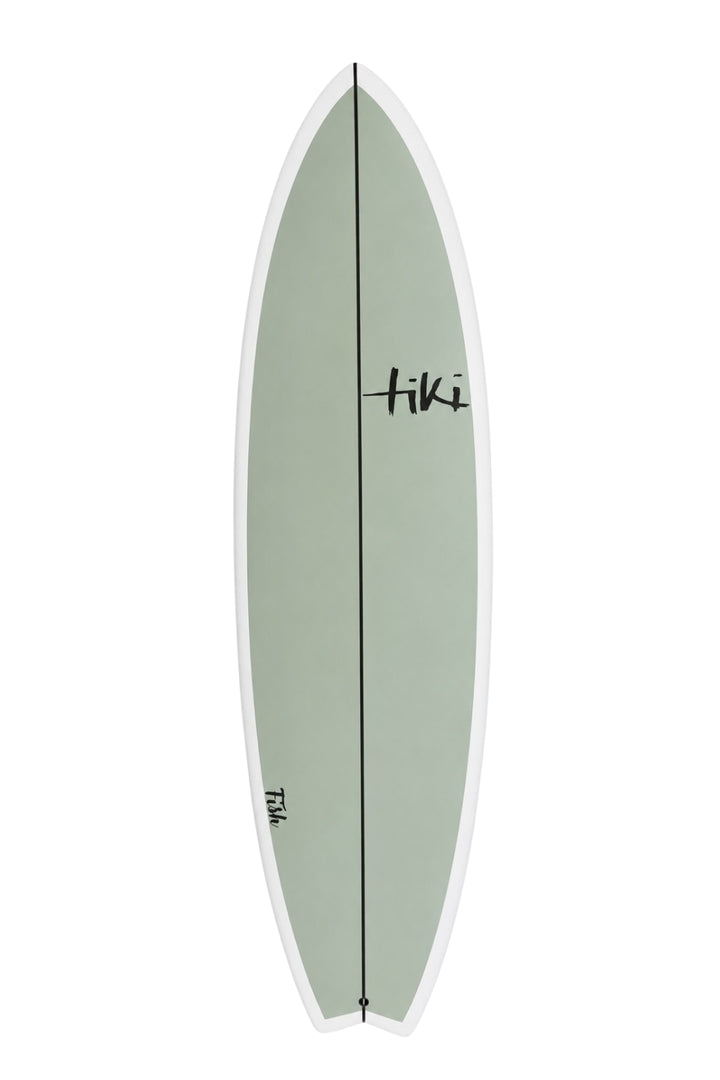 Tiki Evolution Fish Surfboard Sage Deck