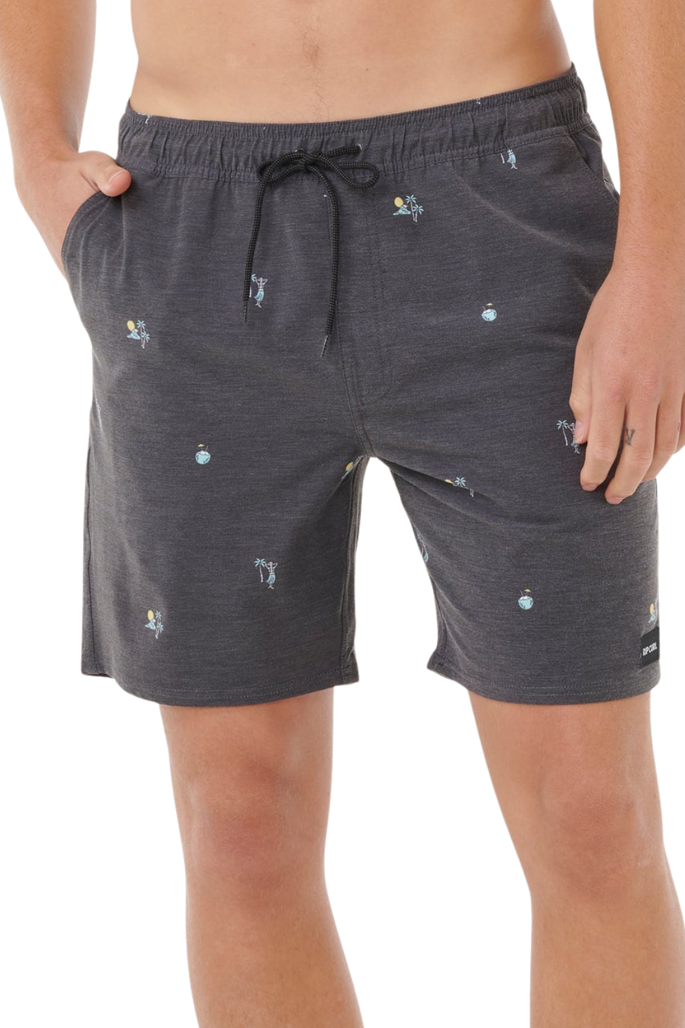 Rip Curl Skelly Breach Mens Volley Shorts Black