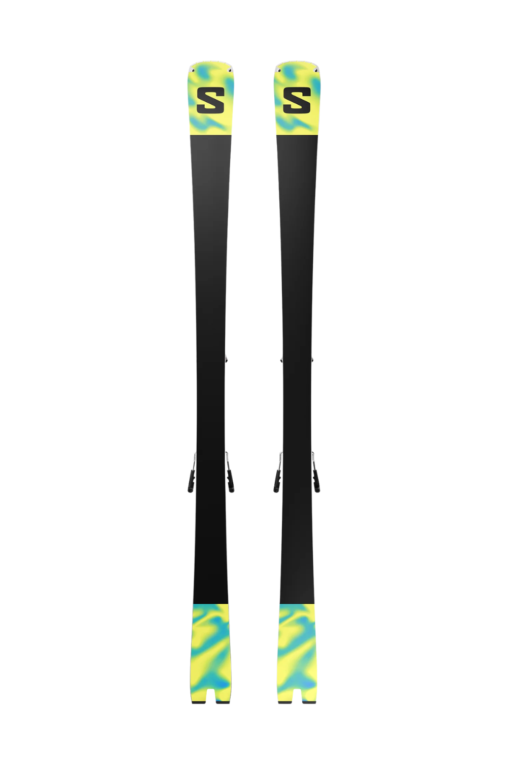 Salomon E Addikt Pro 76 Skis + Mi12 Gw F80 Bindings White/Turquoise