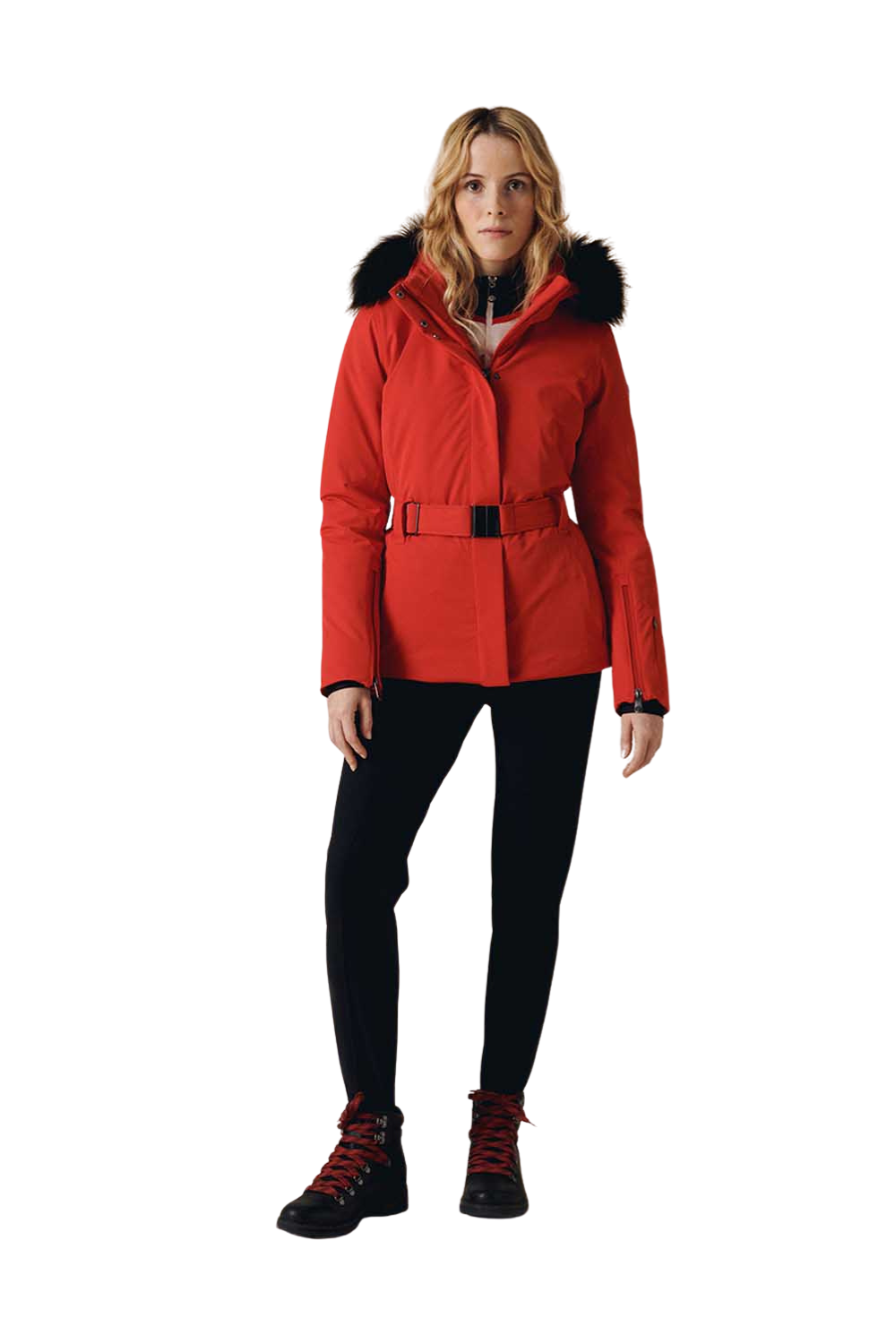 Poirve Blanc Emily Womens Stretch Snow Jacket Red